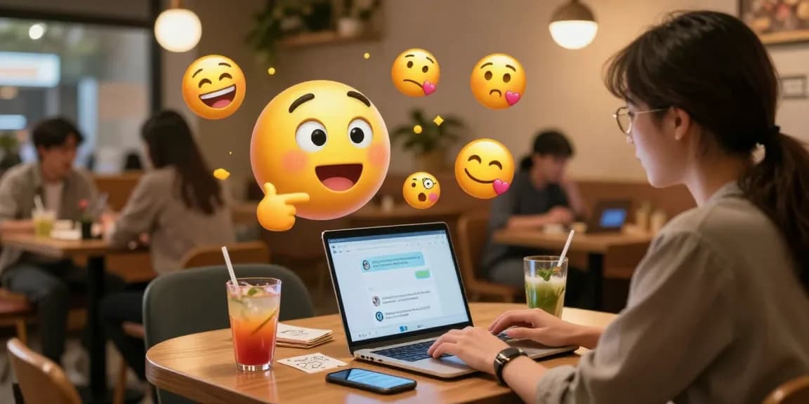 AI chat nsfw conversation with animated character in cozy digital café, showcasing engaging virtual interactions.