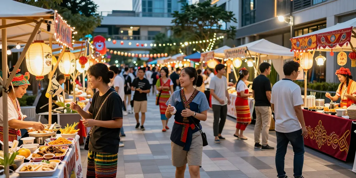 Engaging cultural festival scene showcasing diverse friends enjoying Asian traditions at https://hanadultalk.com