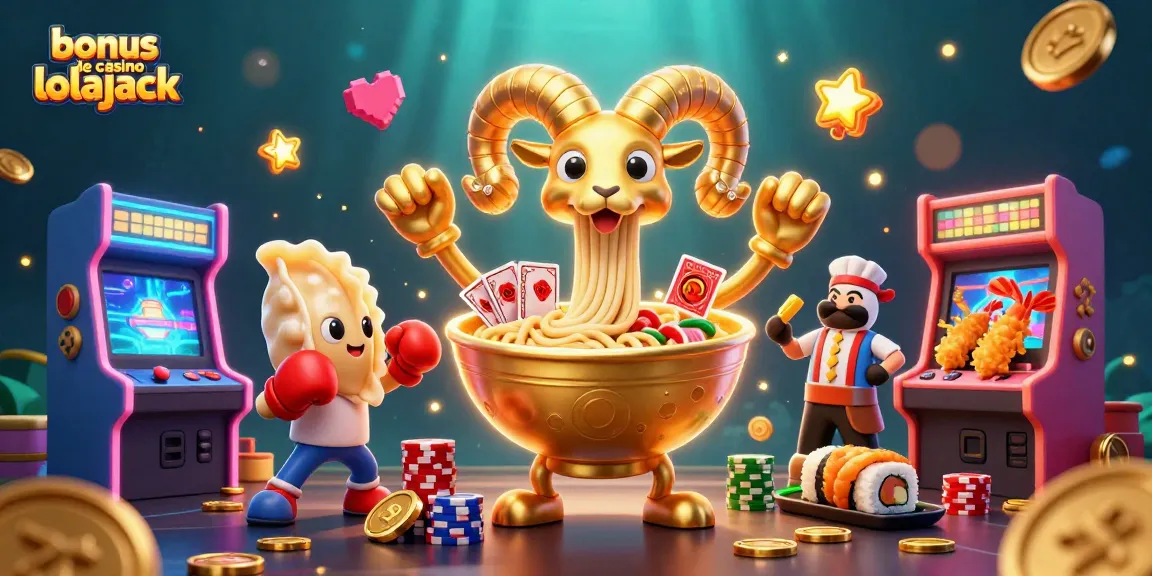 Jouez avec le bonus de casino lolajack à des machines à sous colorées dans un univers dynamique et festif.