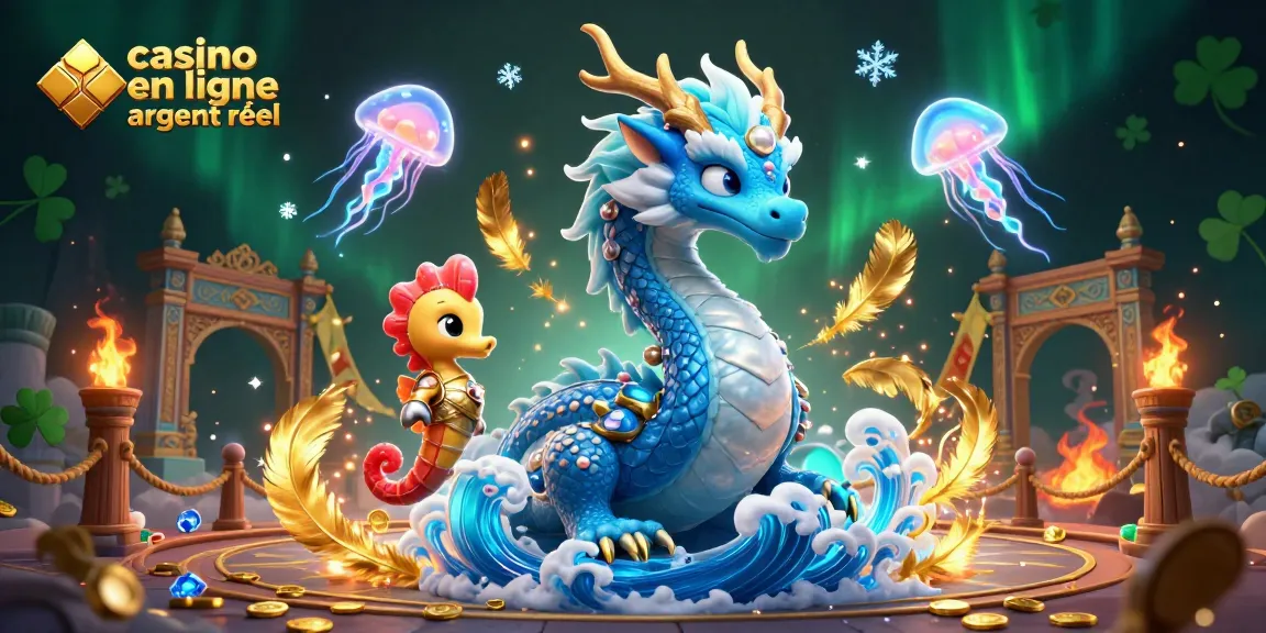 Jouer sur un casino en ligne argent réel avec des personnages captivants de dragons et de sirènes au sein d'un décor féerique.