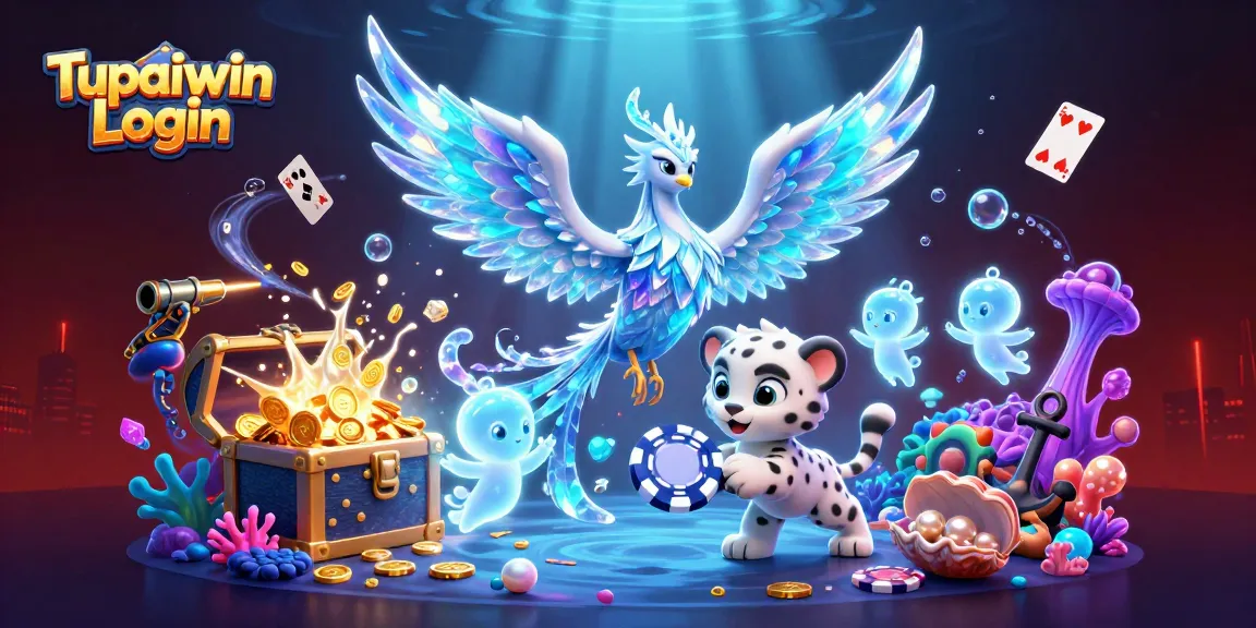 Experience the thrill of gaming at Tupaiwin Login with vibrant ice-themed characters and exciting casino elements.
