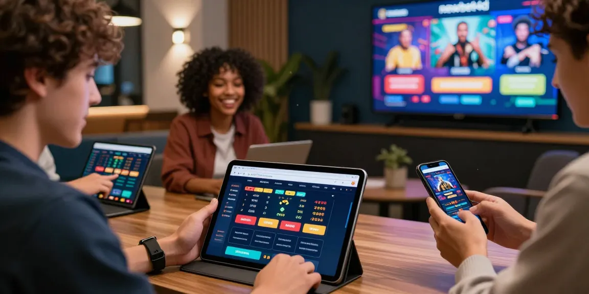 Online gambling excitement with players engaging on newbet4d platform, showcasing live betting and promotions.