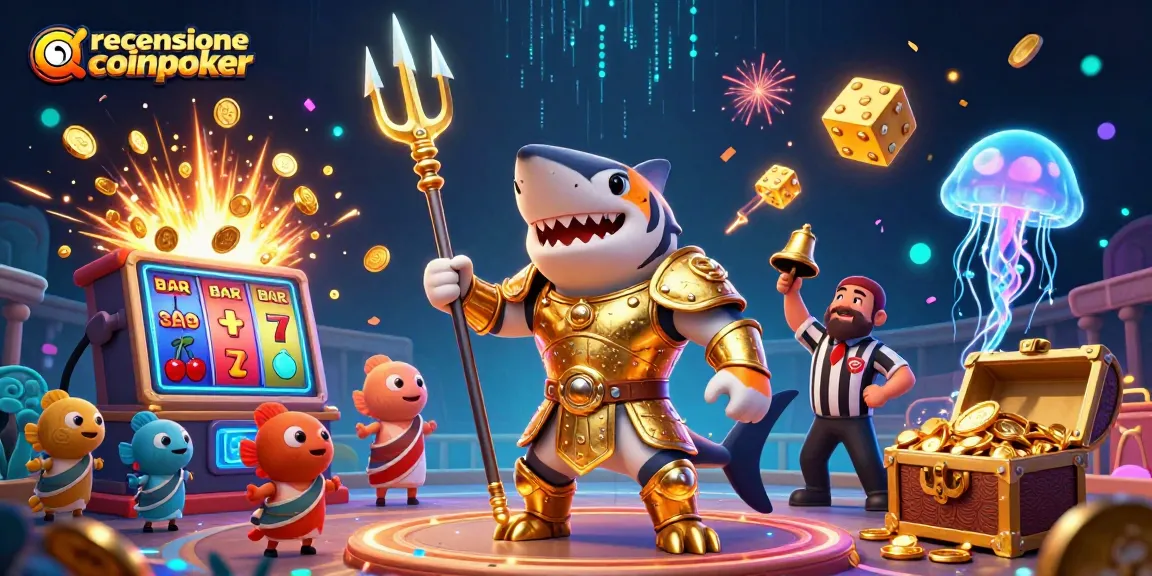Gioca e vinci con la recensione coinpoker in un colosseo subacqueo con elementi di casinò vivaci.