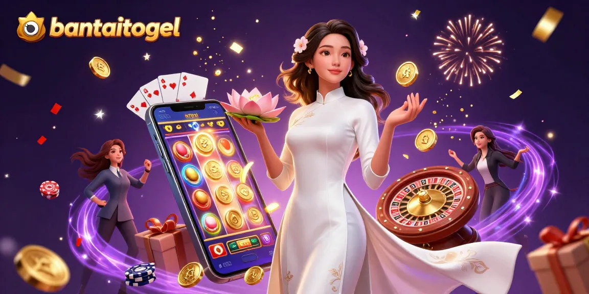 Experience the winning strategy with bantaitogel in this captivating casino scene featuring vibrant games and bonuses.