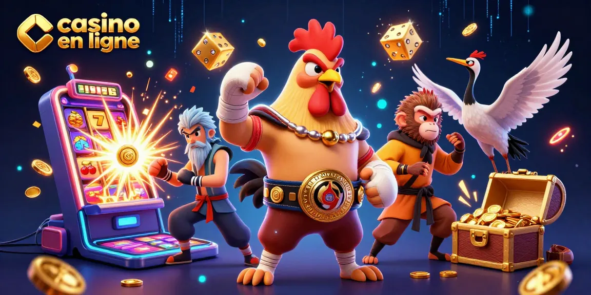 Vivez une action palpitante avec un coq de Muay Thai et un singe Shaolin au casino en ligne.