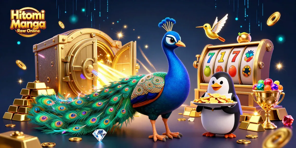 Experience the thrill of Hitomi Manga Raw Online with vibrant slot reels amidst a dynamic casino scene.