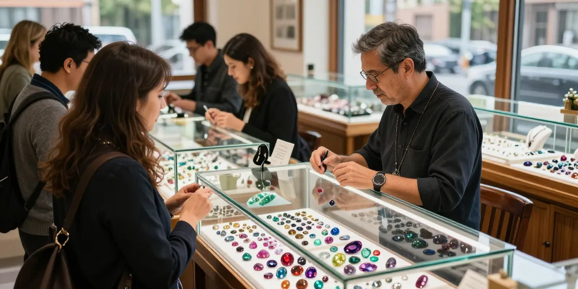 Explore quality gemstones at https://www.mygemspot.com in a vibrant market.