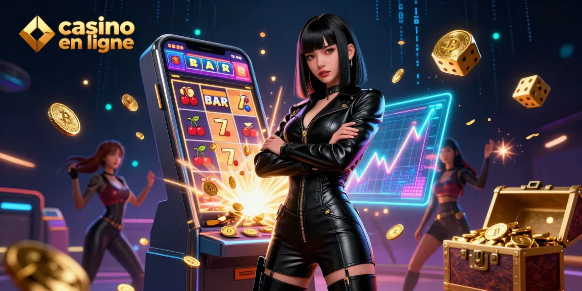 Vivez l'excitation avec le casino en ligne alors que des pièces d'or et des jackpots explosent autour de personnages dynamiques.