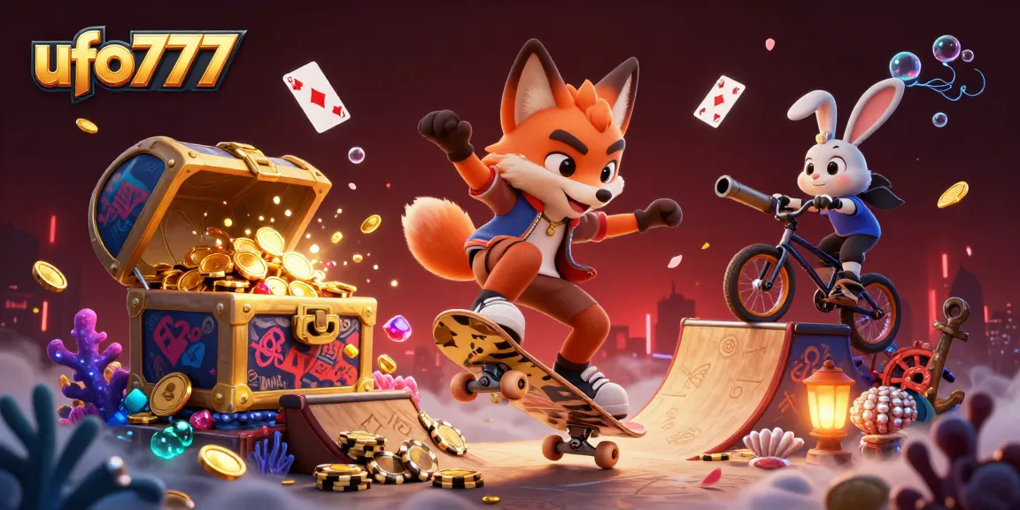 Bet on your luck with ufo777 while enjoying a vibrant casino-themed cartoon adventure!