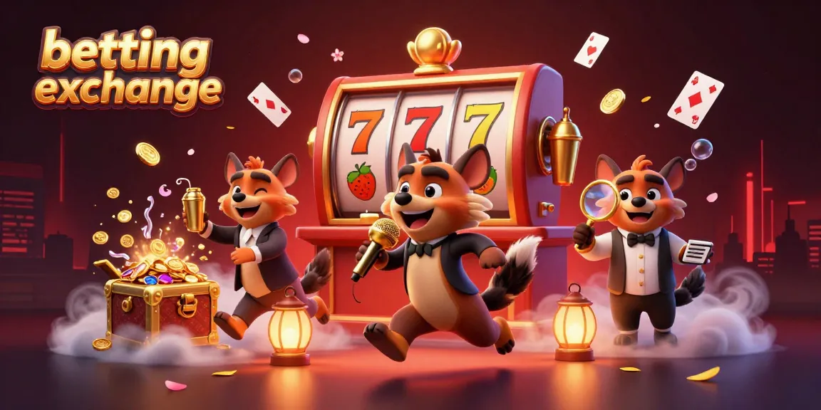 Engage with the vibrant betting exchange scene featuring hyenas in a casino, showcasing lively entertainment and gaming dynamics.