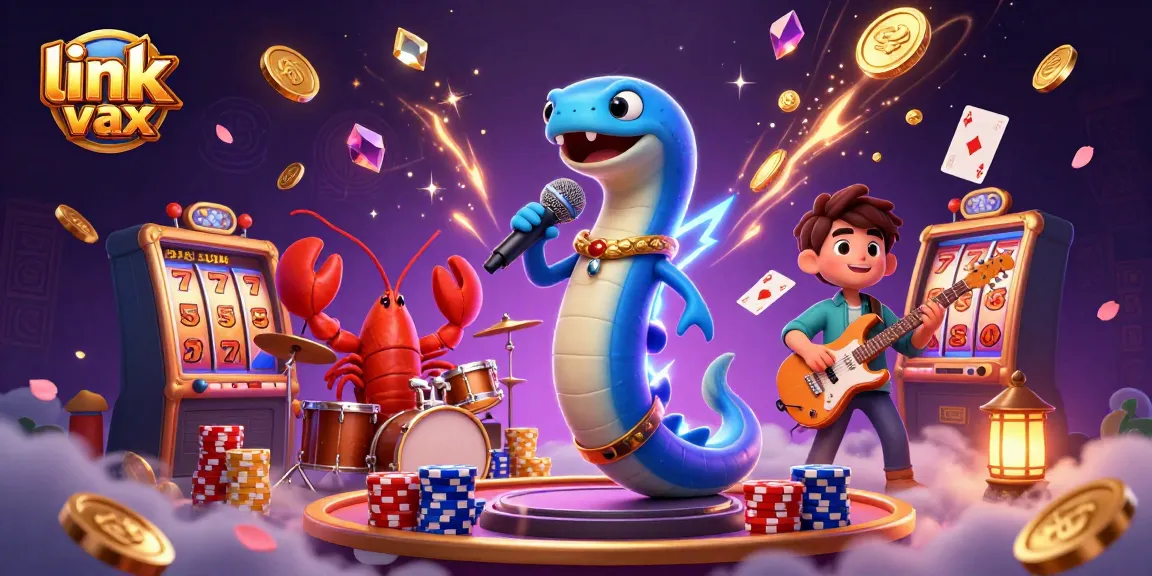 Experience the excitement of link vmax with a vibrant underwater casino scene featuring an electric eel DJ.