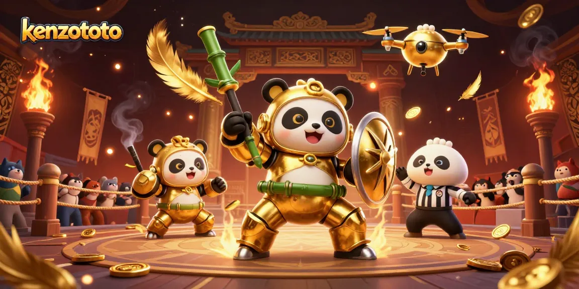Kenzototo offers engaging gaming with a vibrant arena showcasing thrilling mech battles and dynamic betting elements.