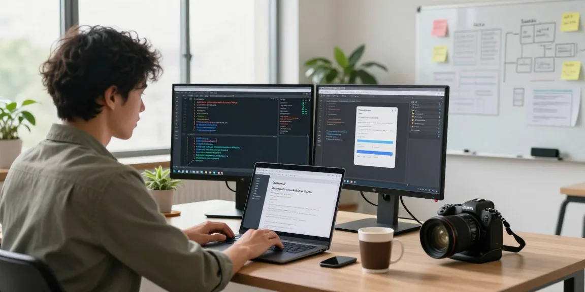 Developer utilizing OpenClaw AI in a modern workspace environment.