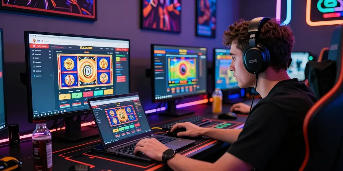 Player enjoying link raja328 in an immersive online gambling environment with vibrant games.