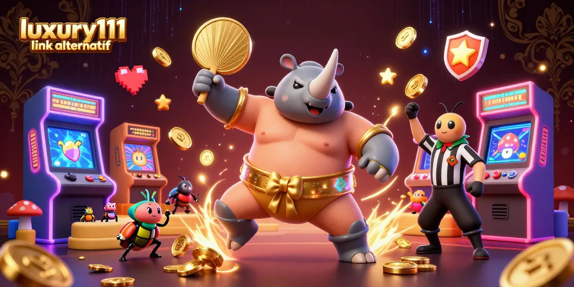 Experience exciting gameplay with luxury111 link alternatif, where cartoon characters interact amidst casino elements.