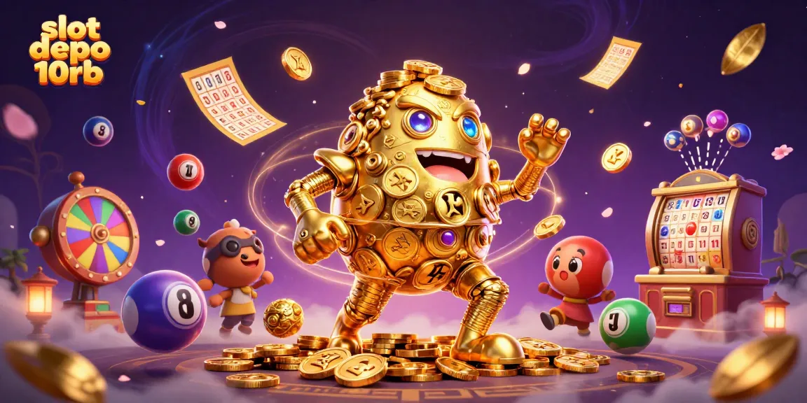Unleash excitement with slot depo 10rb in this vibrant 3D casino illustration