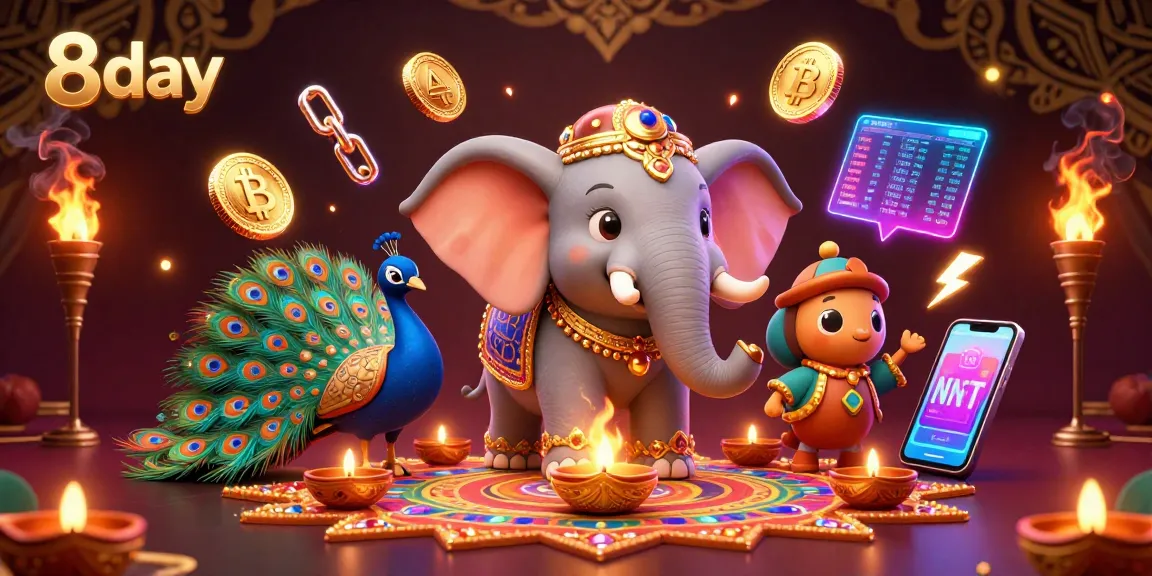 Experience the excitement of gambling with 8day, featuring dynamic elements and colorful 3D artwork.