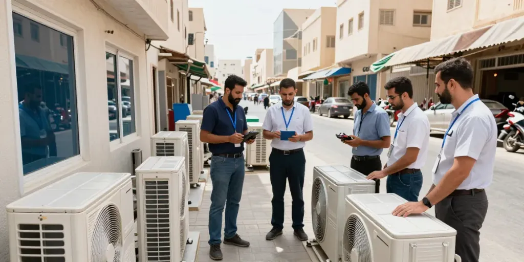 شراء مكيفات مستعملة بالرياض في سوق حيوية مع تقييم احترافي.