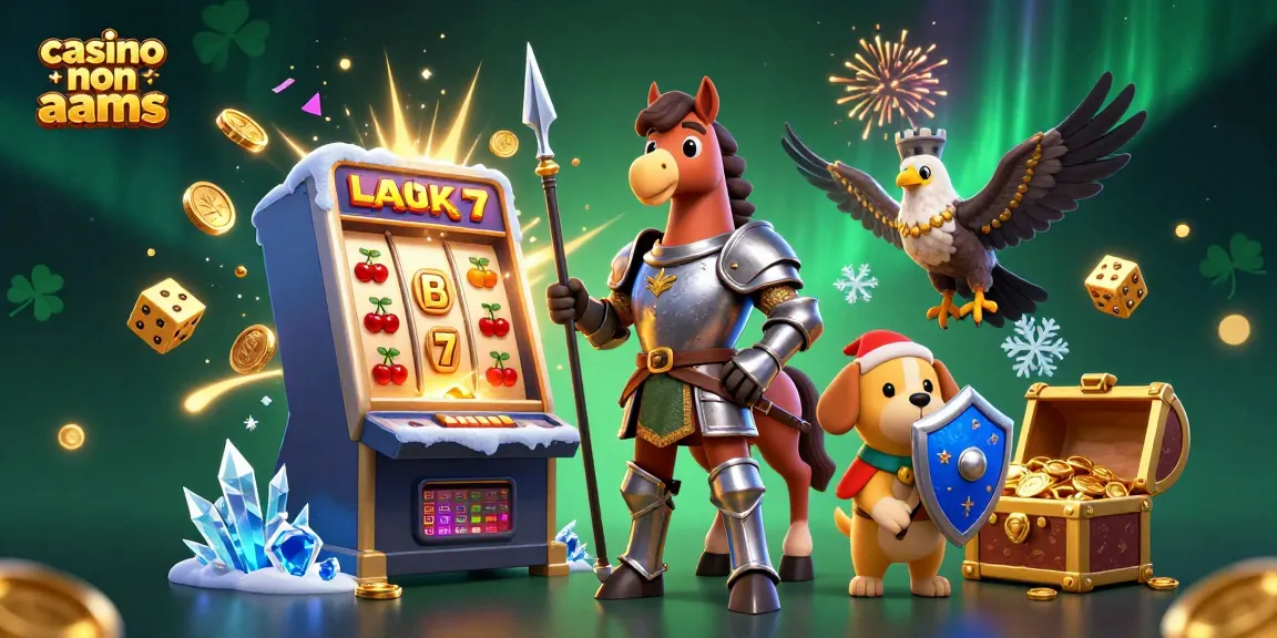 Scopri il vivace mondo dei casino non AAMS con un cavaliere, un cucciolo e un falco in mezzo a un'esplosione di jackpot.