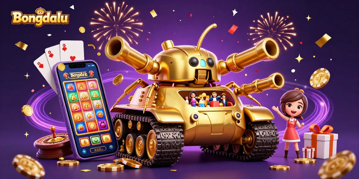 Experience Bongdalu's lively casino scene filled with confetti and action, showcasing vibrant gaming elements.