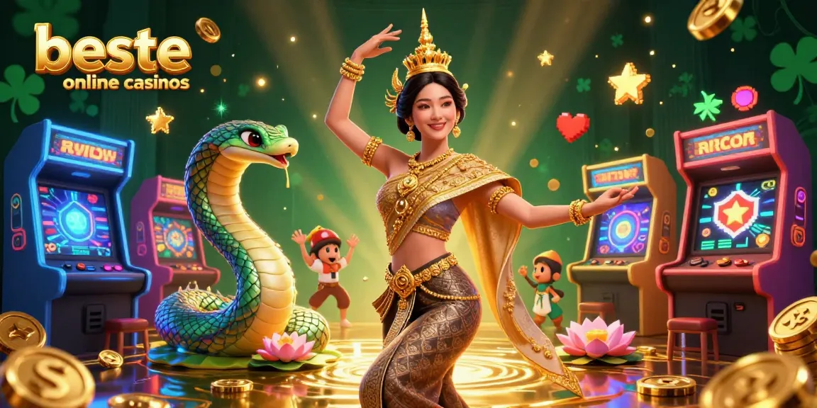 Experience the excitement of beste online casinos with vibrant characters and casino-themed game elements.