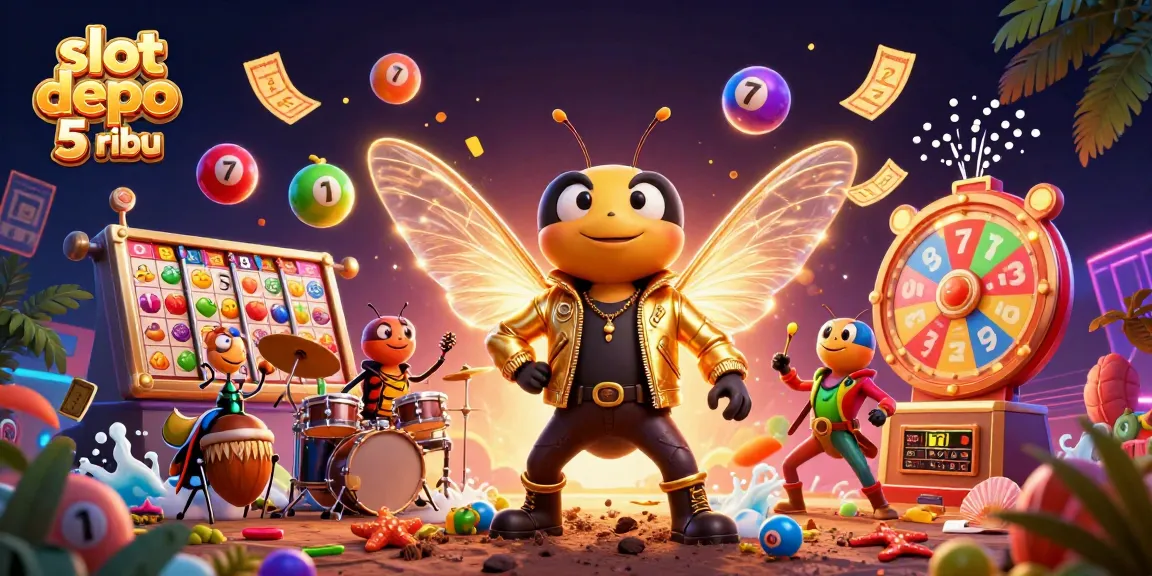 Experience the thrill with slot depo 5 ribu, where a cicada rock star and friends unveil vibrant jackpot elements.