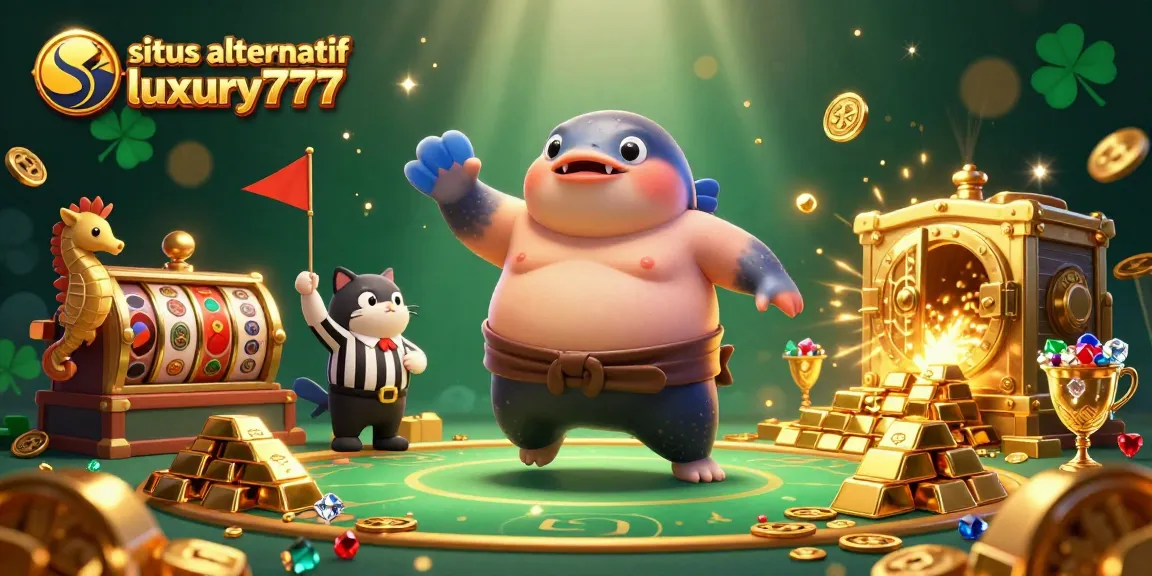 Experience the excitement of situs alternatif luxury777 with this vibrant 3D casino underwater scene.