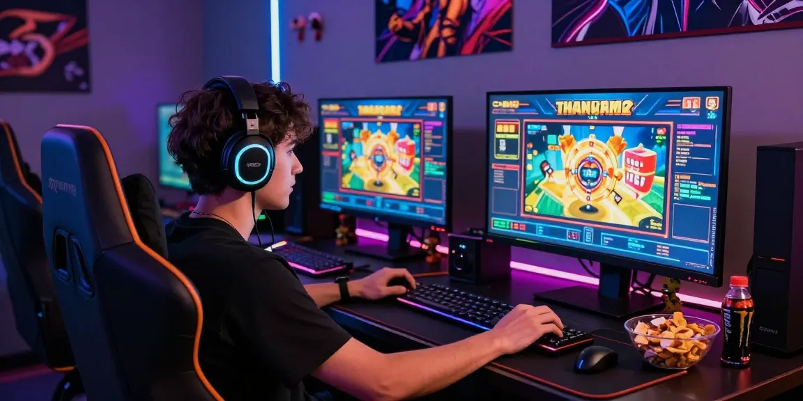 Dynamic gaming experience at https://gravatar.com/playbook88official with vibrant slot graphics and an engaged player.