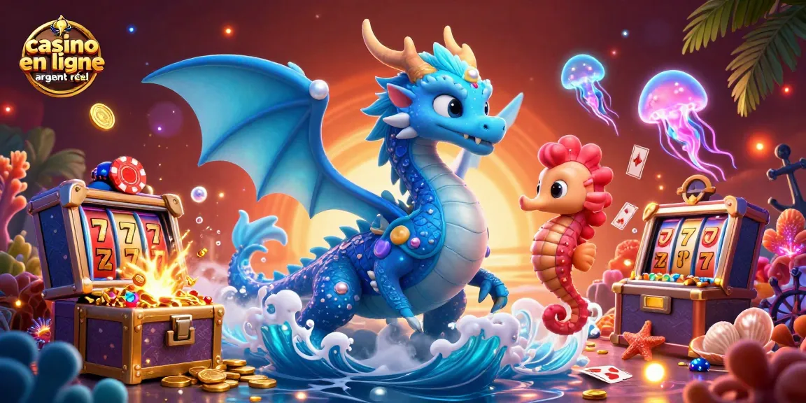 Découvrez le casino en ligne argent réel avec un Dragon Azure et une scène sous-marine remplie de trésors.