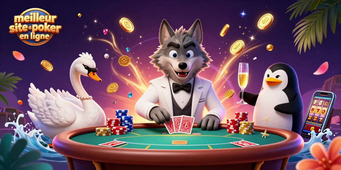 Jouez au meilleur site de poker en ligne avec des personnages animés et des éléments de casino dynamiques.